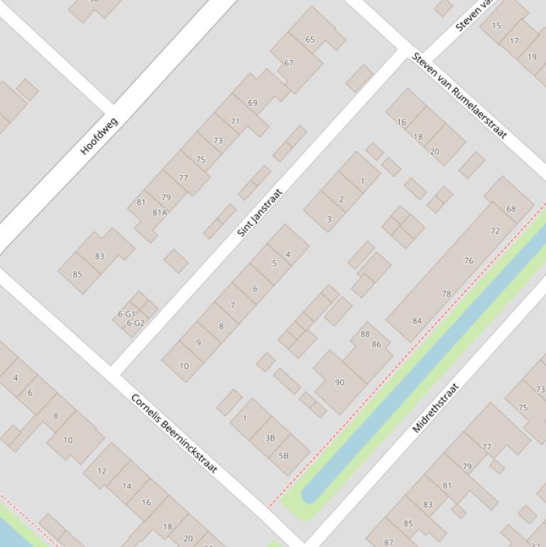 Kaart van de St.Janstraat.