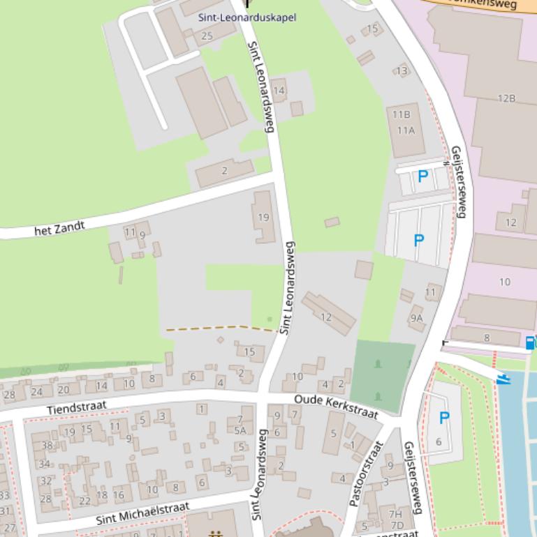 Kaart van de St Leonardsweg.