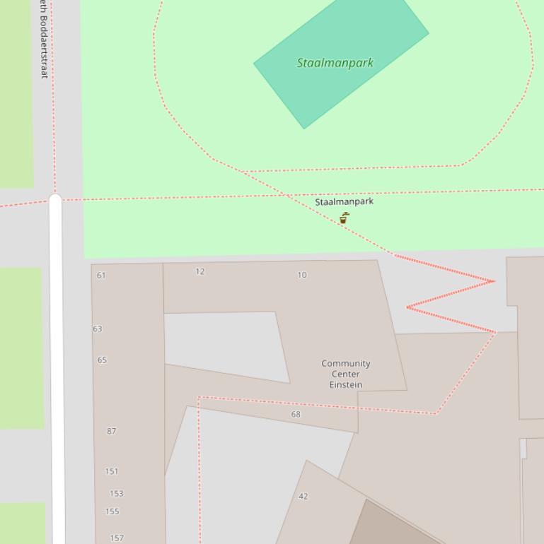 Kaart van het Staalmanpark.