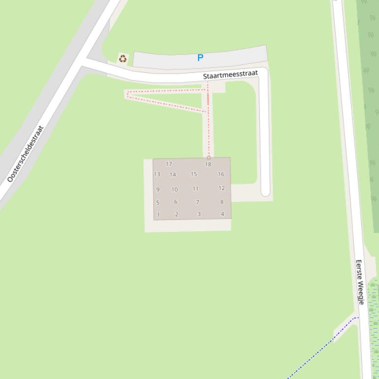 Kaart van de Staartmeesstraat.