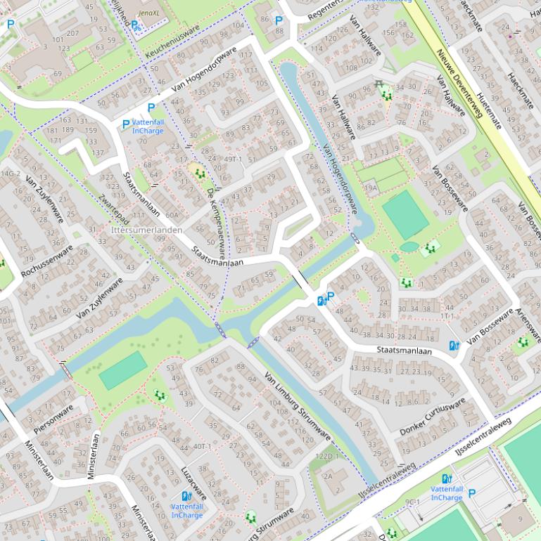 Kaart van de Staatsmanlaan.