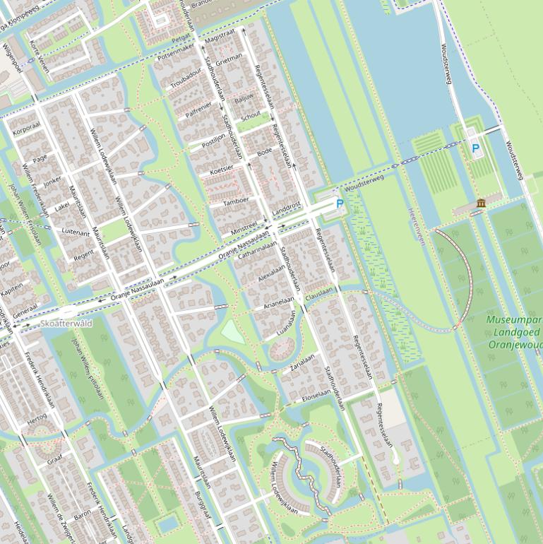 Kaart van de Stadhouderlaan.