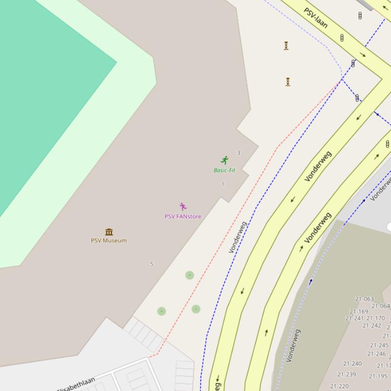 Kaart van het Stadionplein.