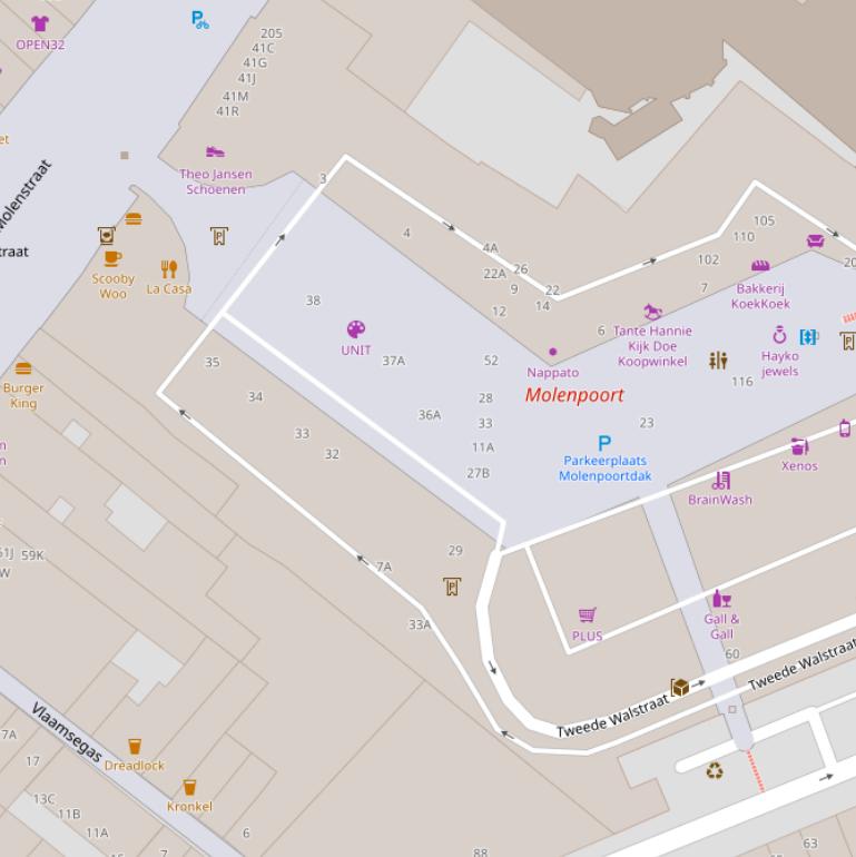 Kaart van de Stadsbinderstraat.