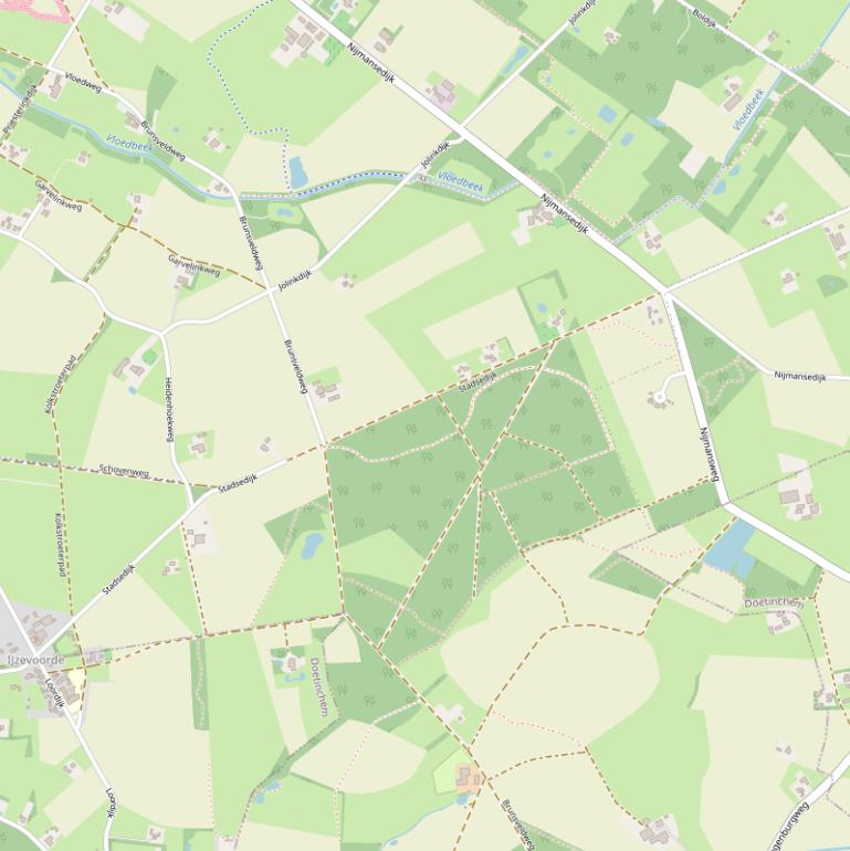 Kaart van de Stadsedijk.