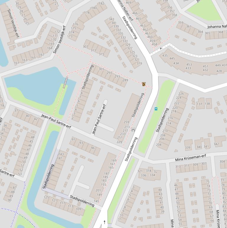 Kaart van  Stadspolderring.