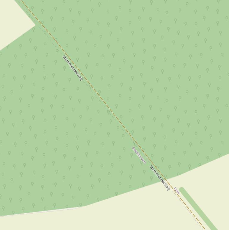 Kaart van de Stammenderweg.