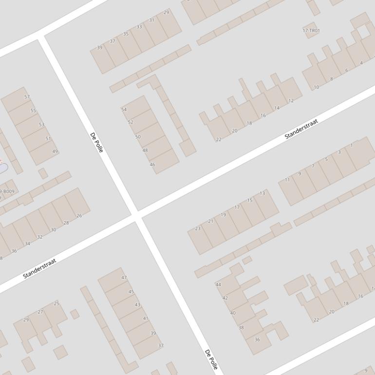 Kaart van de Standerstraat.