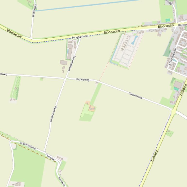Kaart van de Stapelsweg.