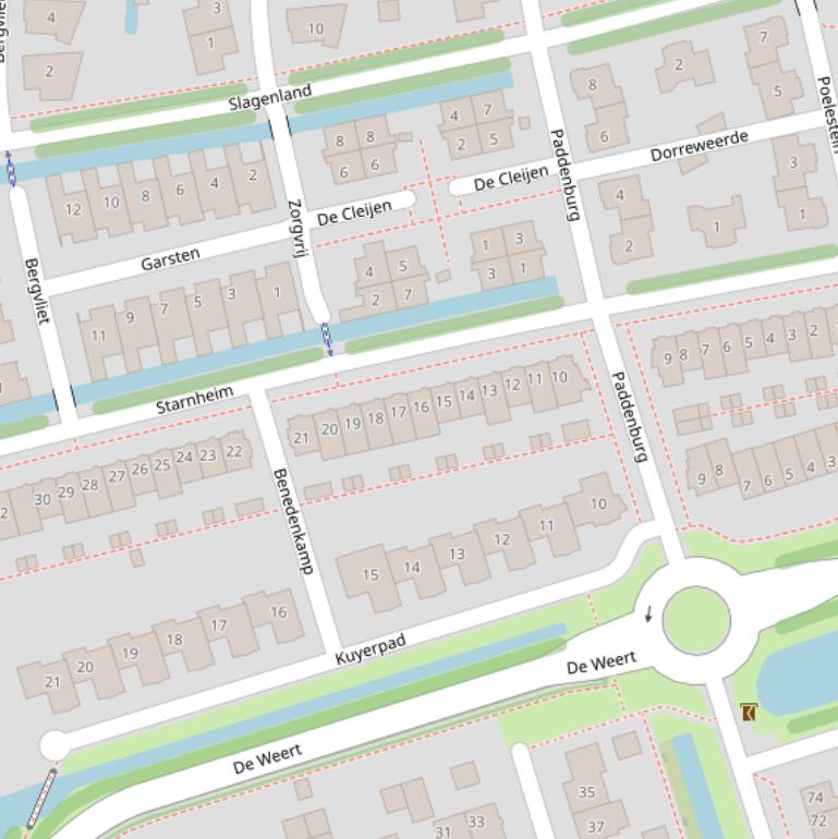 Kaart van  Starnheim.