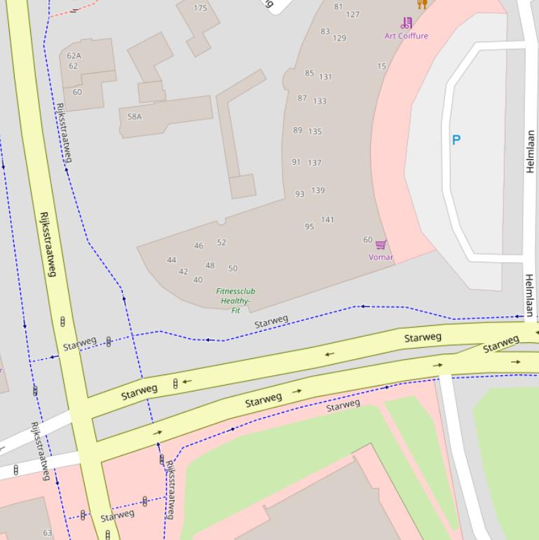 Kaart van de Starweg.