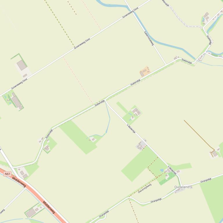 Kaart van de Statendijk.