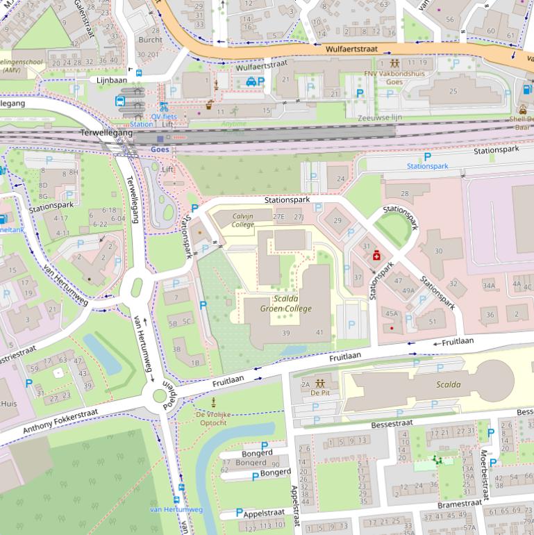 Kaart van het Stationspark.