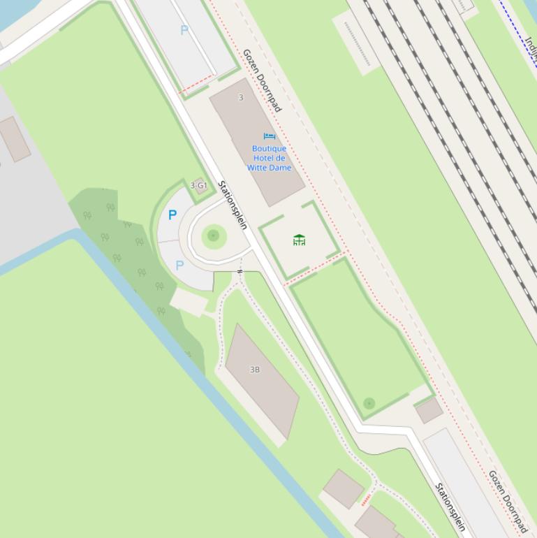 Kaart van het Stationsplein.