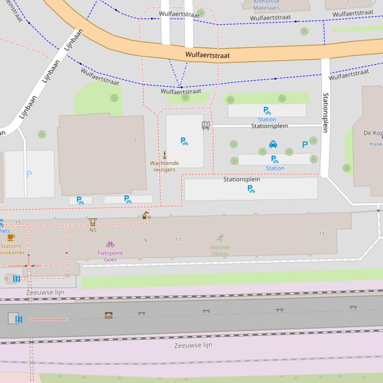 Kaart van het Stationsplein.