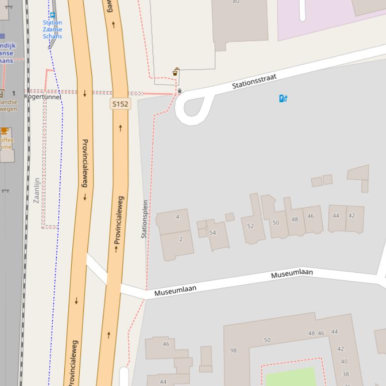 Kaart van het Stationsplein.