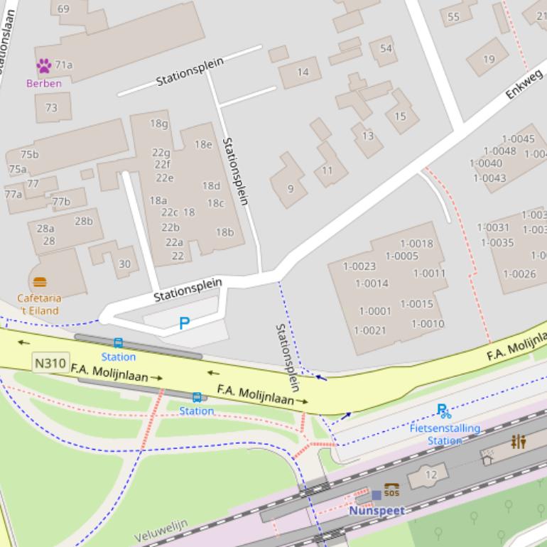Kaart van het Stationsplein.