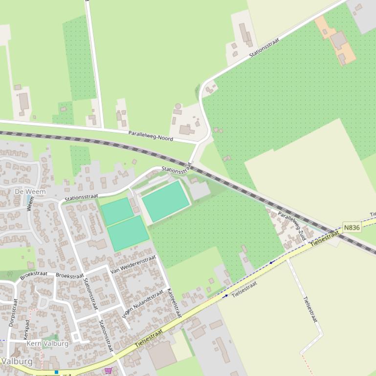 Kaart van de Stationsstraat.