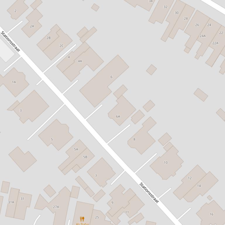 Kaart van de Stationsstraat.