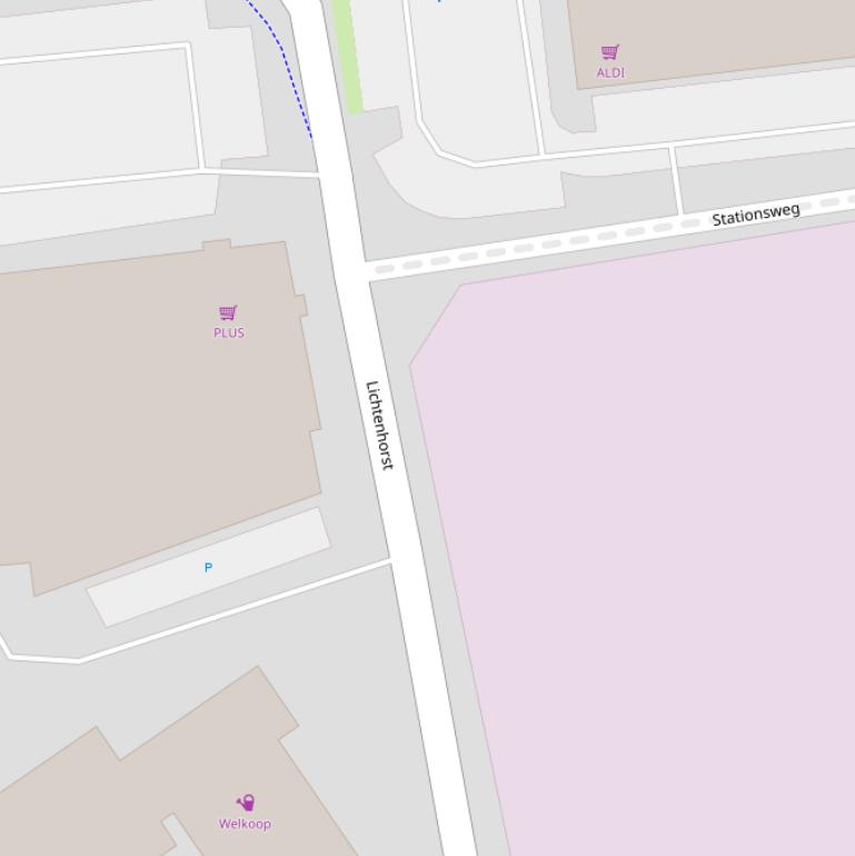 Kaart van de Stationsweg.