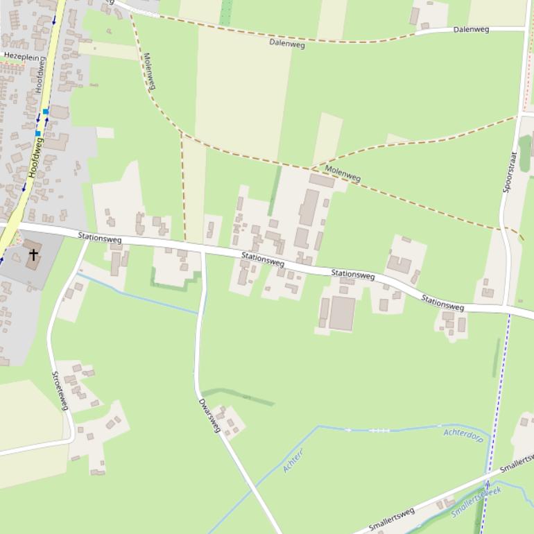 Kaart van de Stationsweg.