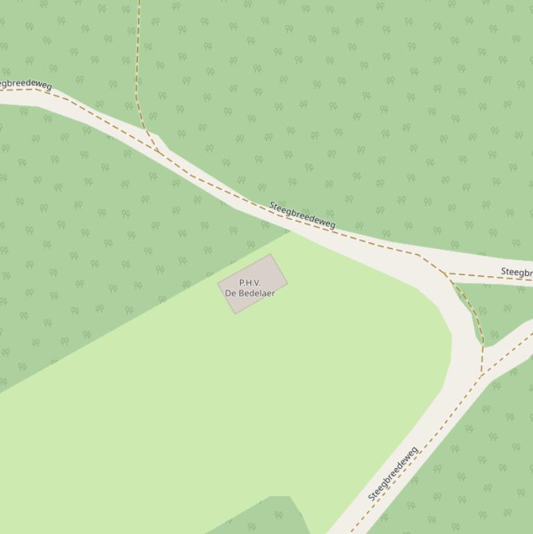 Kaart van de Steegbreedeweg.