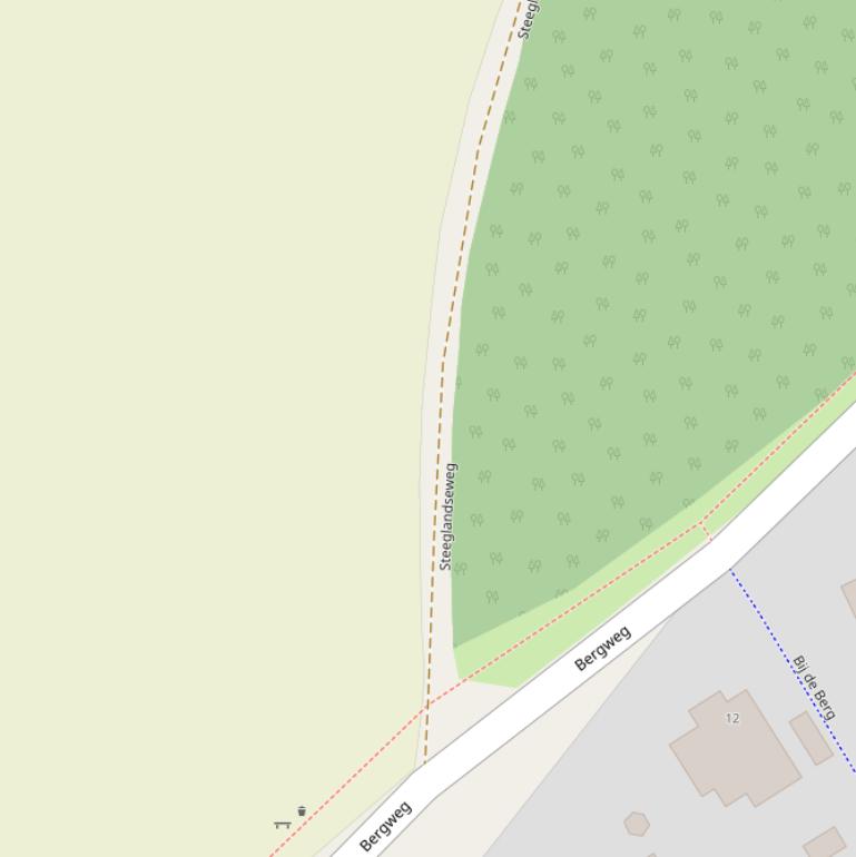 Kaart van de Steeglandseweg.