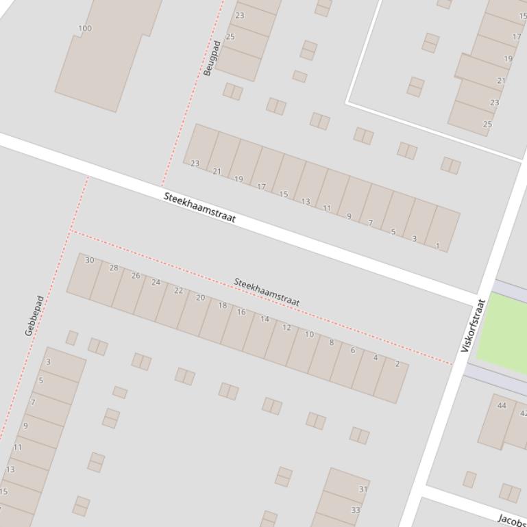 Kaart van de Steekhaamstraat.