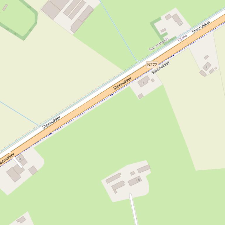 Kaart van  Steenakker.