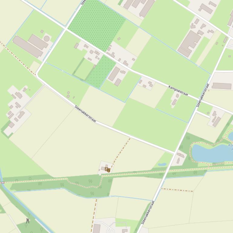 Kaart van de Steenakkerstraat.