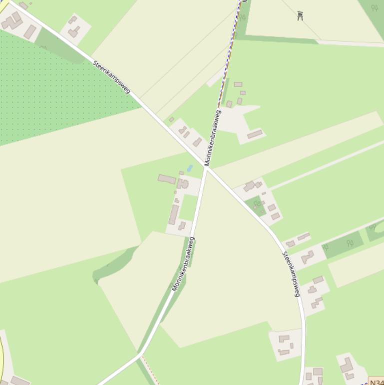 Kaart van de Steenkampsweg.