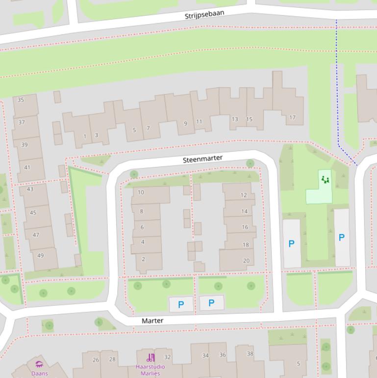 Kaart van  Steenmarter.