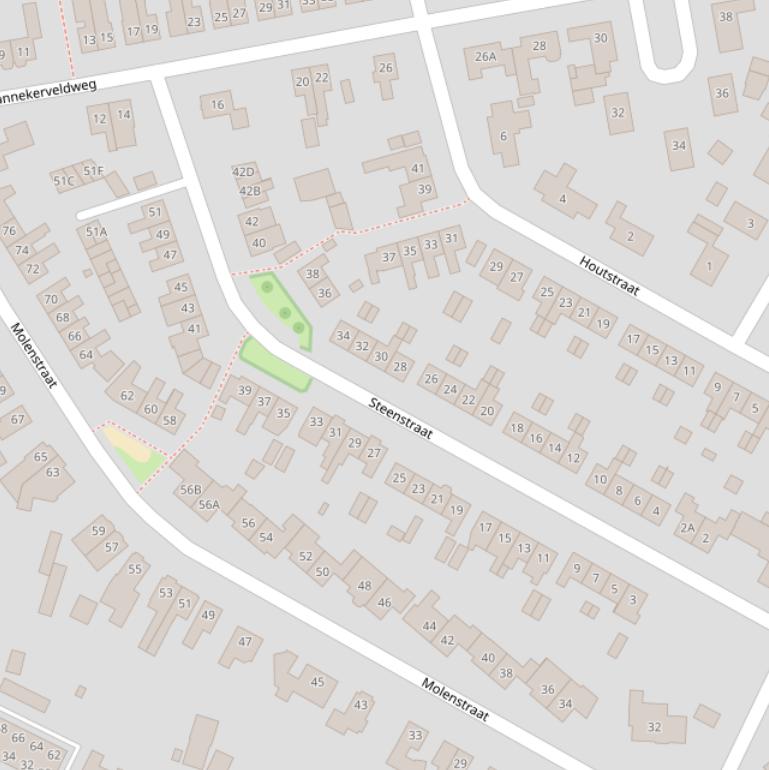 Kaart van de Steenstraat.