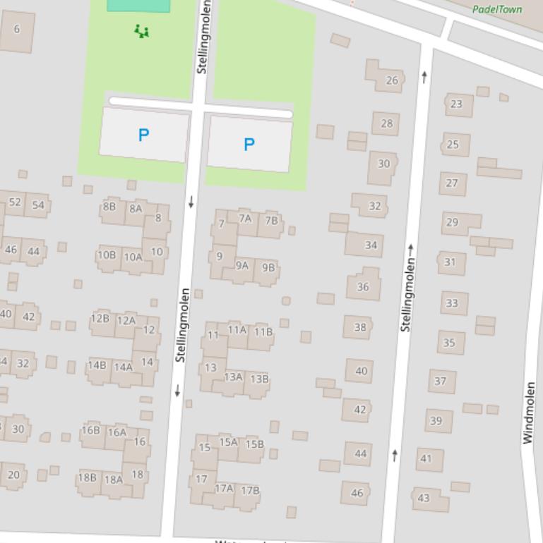 Kaart van  Stellingmolen.