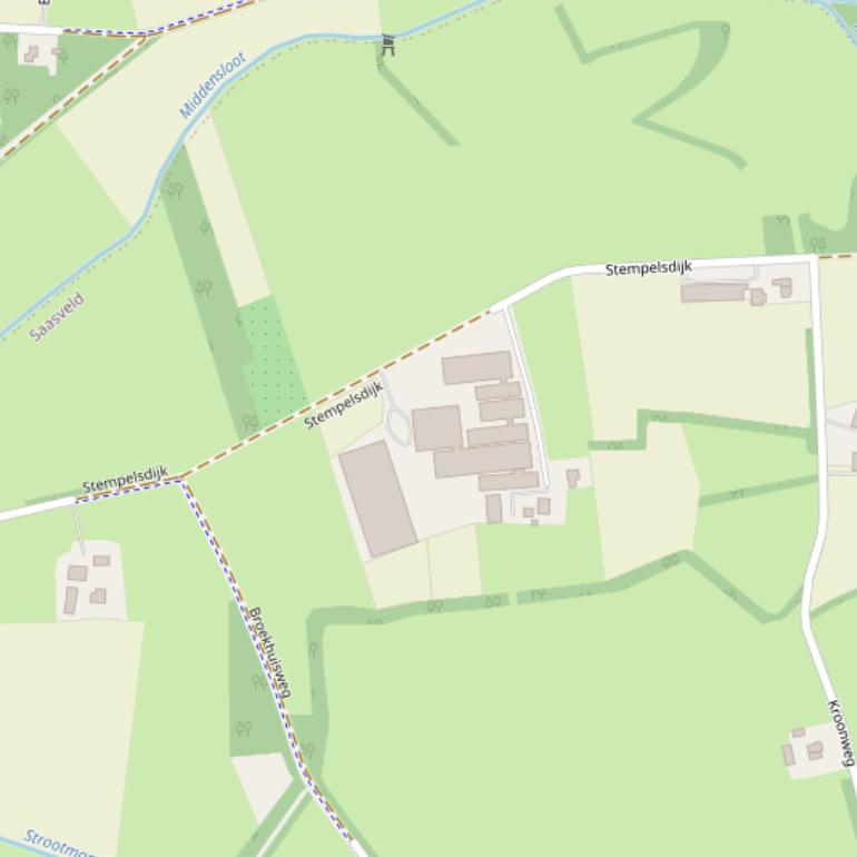 Kaart van de Stempelsdijk.