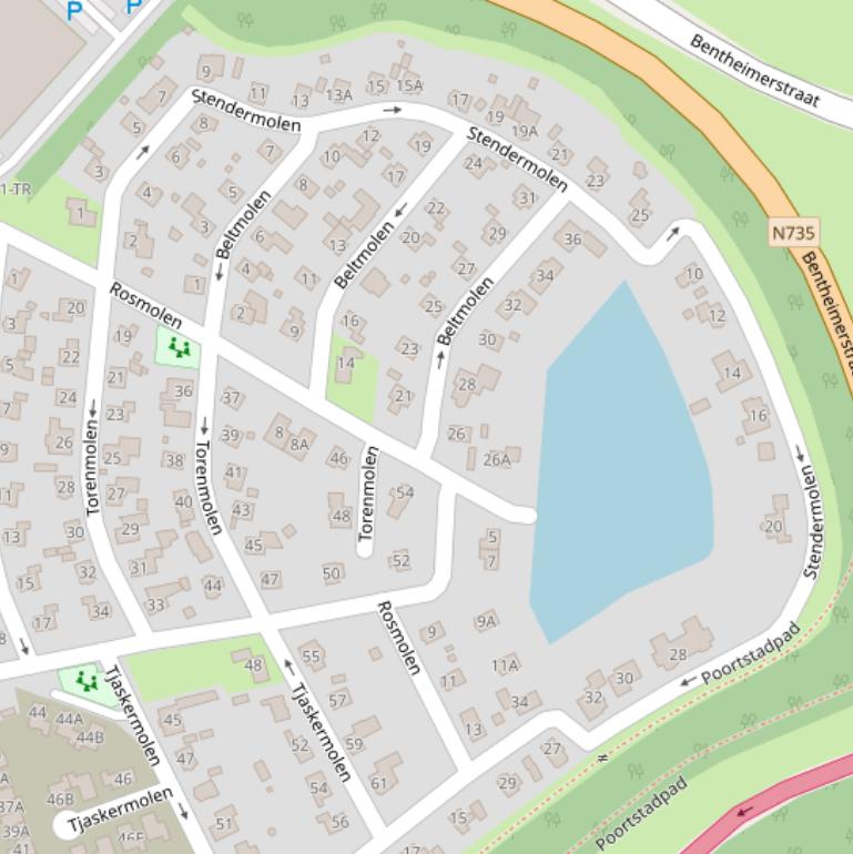 Kaart van  Stendermolen.