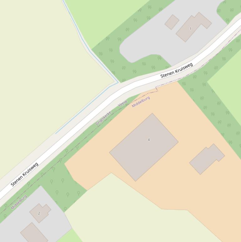 Kaart van  Stenen Kruisweg.