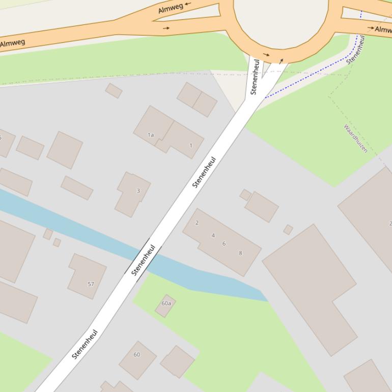 Kaart van  Stenenheul.