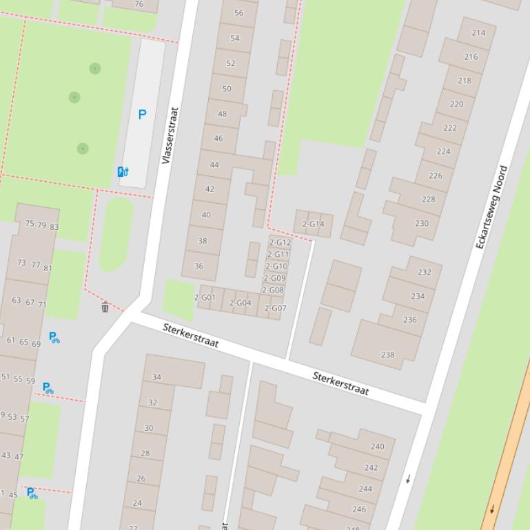 Kaart van de Sterkerstraat.