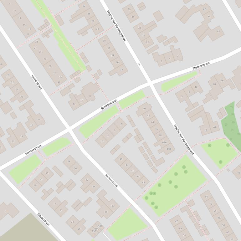 Kaart van de Sterkerstraat.