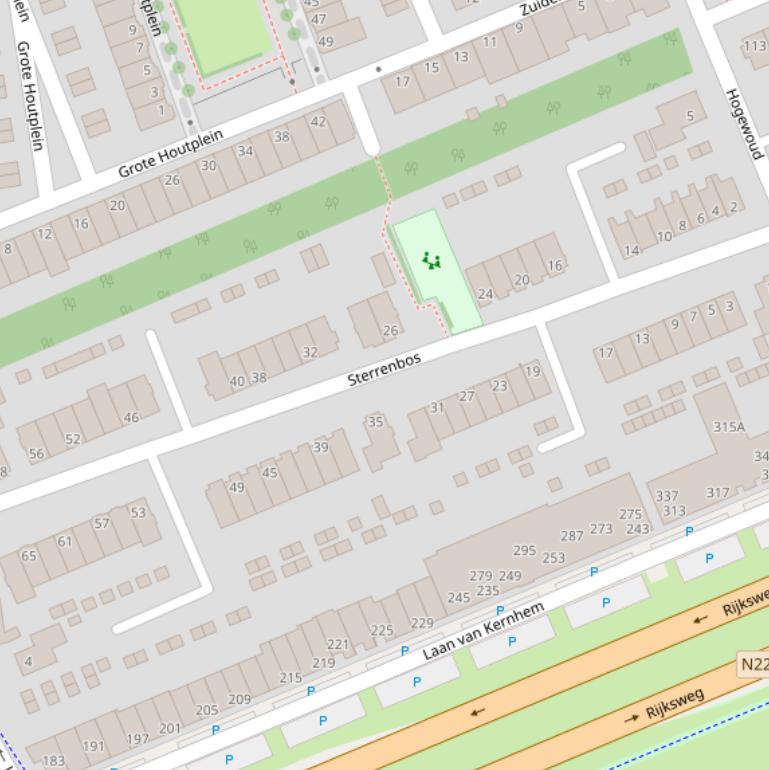 Kaart van het Sterrenbos.