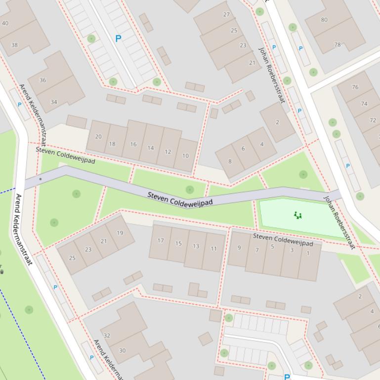 Kaart van  Steven Coldeweijpad.