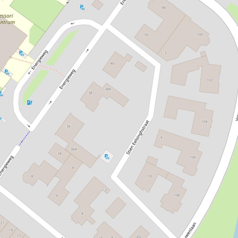 Kaart van  Stien Eelsinghstraat.