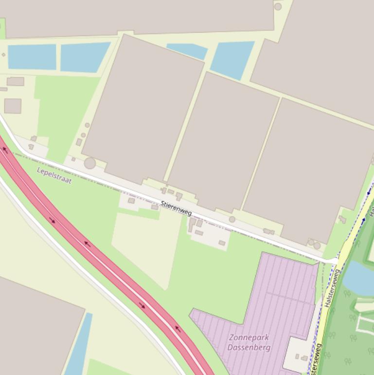 Kaart van de Stierenweg.