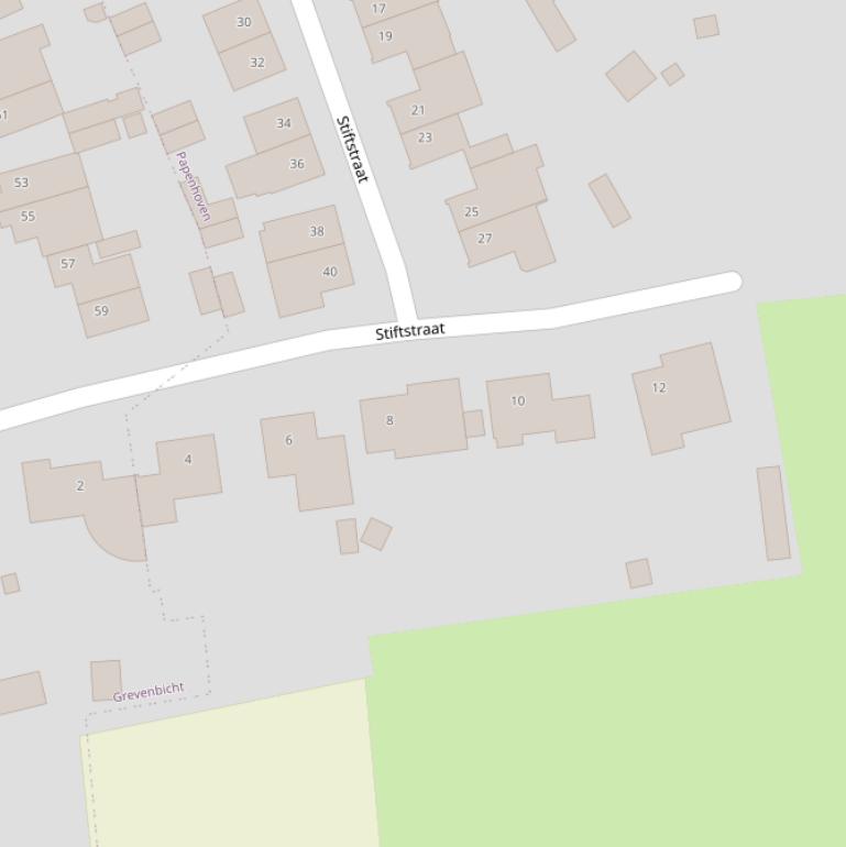 Kaart van de Stiftstraat.