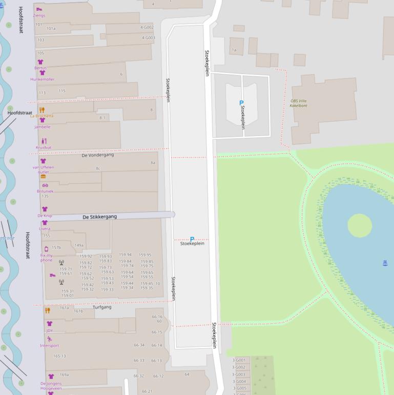 Kaart van het Stoekeplein.