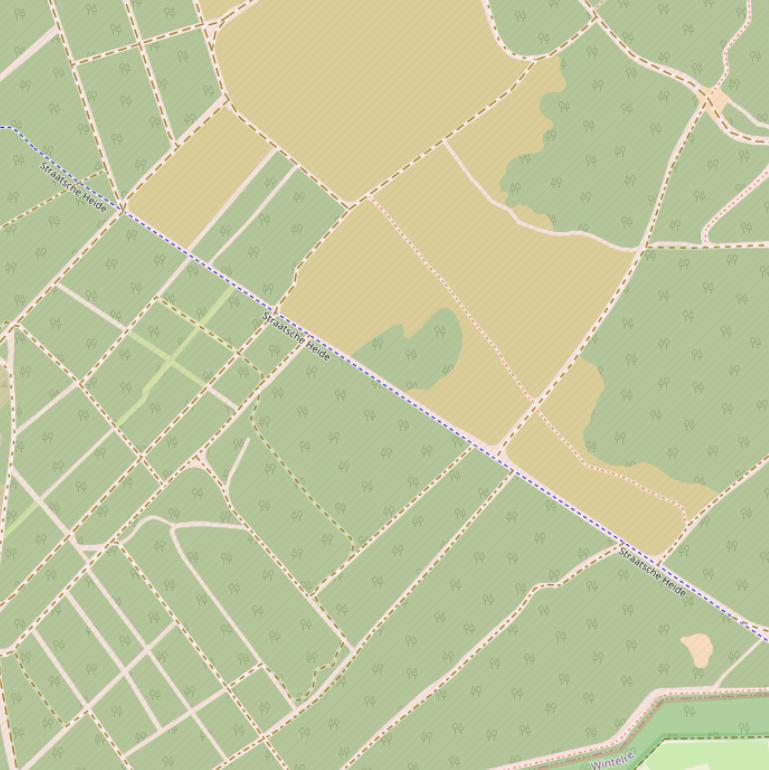 Kaart van  Straatsche Heide.