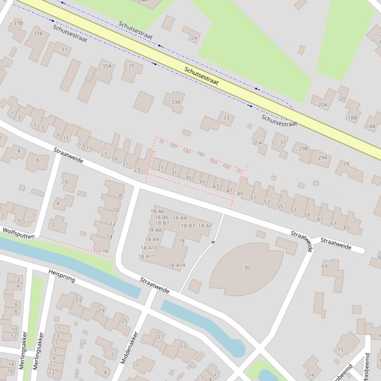 Kaart van de Straatweide.