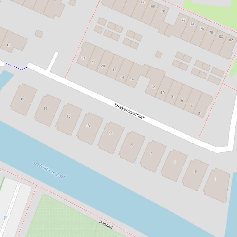 Kaart van de Strakonicestraat.