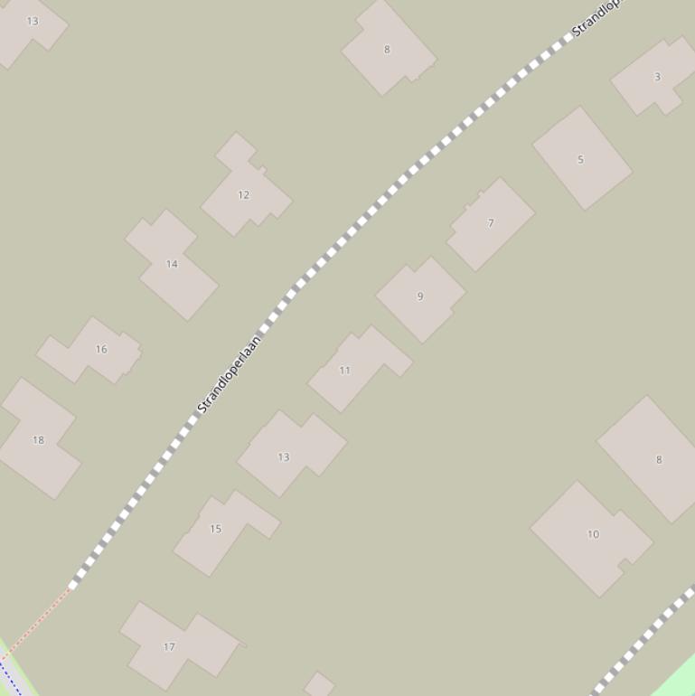 Kaart van de Strandloperlaan.